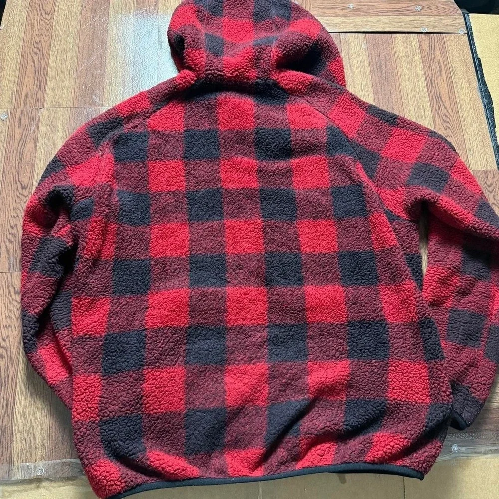 Polo Ralph Lauren Red Plaid Checkered Performance Fleece Jacket Large